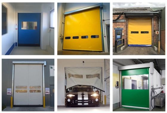Porta avvolgibile rapida in PVC ad alta velocità e alta sicurezza, materiale in acciaio inossidabile 304, personalizzata per e prestazioni