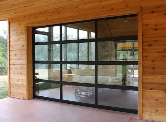 Isolamento acustico Tenuta stagna Dimensioni personalizzate Residenziale Nero Vetro Trasparente Porta del garage Manuale o Automatico Tipo di apertura Durevole