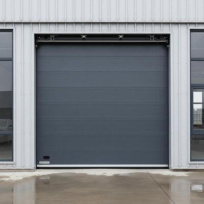 Porte sezionali sopraelevate rivestite o verniciate in polvere spessore 50 mm spessore 80 mm porte di garage sezionali isolate porte sezionali commerciali con finitura verniciata