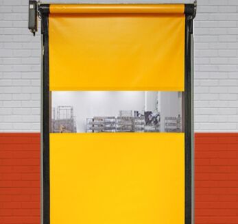 Cortina in PVC ad alta velocità Porta a chiusura rapida in PVC a chiusura rapida doppia fila spazzola Resistenza alle intemperie Offre sicurezza