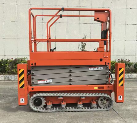 Ascensore per operai aerei piattaforma di ascensore elettrica alimentata da batterie 1.5 KW Potenza motore ottimizzata per la costruzione e la manutenzione