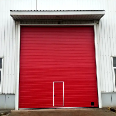 Porta di garage a rotazione a sezione di alluminio a testa alta porta a sezione industriale