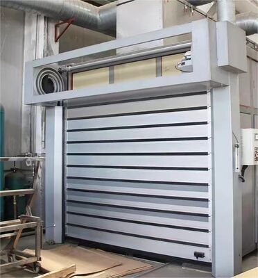Porta a spirale ad alta velocità industriale di alluminio di controllo PLC di alta qualità Porta veloce a spirale esterna intelligente Porta a serranda a scorrimento rapido in alluminio
