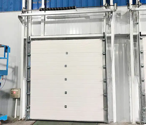 Porte a sezione commerciali a monte stazione antincendio non standard Porte a sezione industriali a sezione in acciaio a forma automatica meteo sigillato