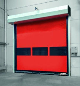 Verticale interno di plastica di resistenza al vento del PVC del tessuto 50HZ delle porte rapide industriali del rullo