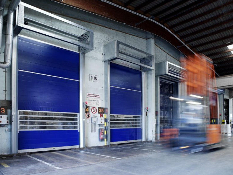 Alta velocità PVC Rollo Up Rapid Shutter Door 304 Materiale in acciaio inossidabile Sicuro e durevole Promozione veloce Tessuto a prova di vento
