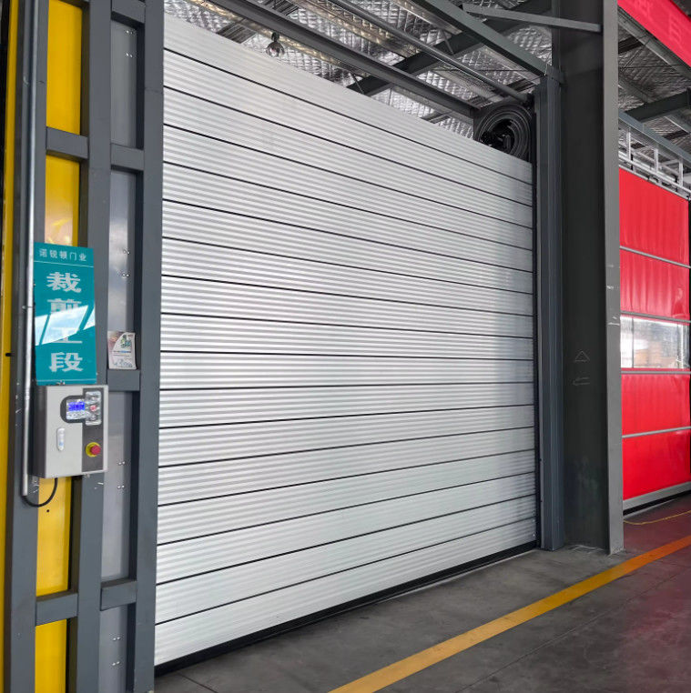 0.8m/s Porta a spirale in lega di alluminio con 220V/50HZ alimentazione di alluminio metallo Autom Shutter veloce