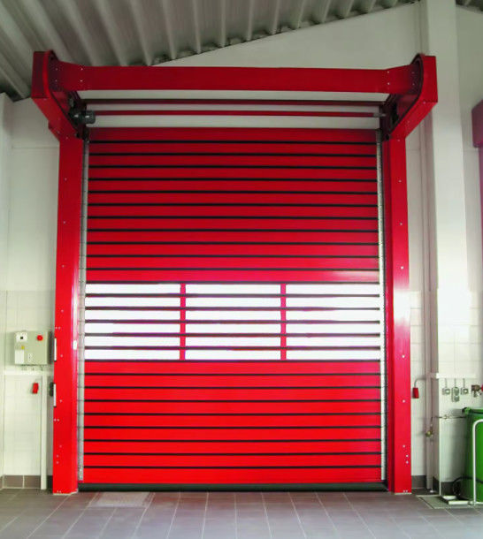 220V/50HZ Sensore fotoelettrico di sicurezza Porta a spirale di velocità -20°C~50°C Apertura resistenza al vento alluminio rigido Porta ad alta velocità