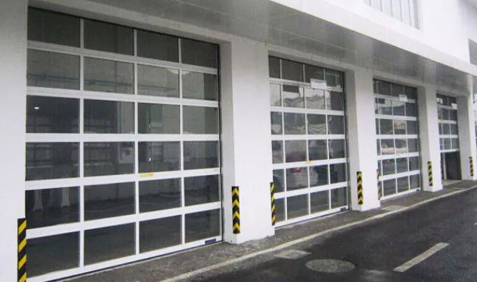 Porta di garage a tre strati di alluminio in legno di vetro