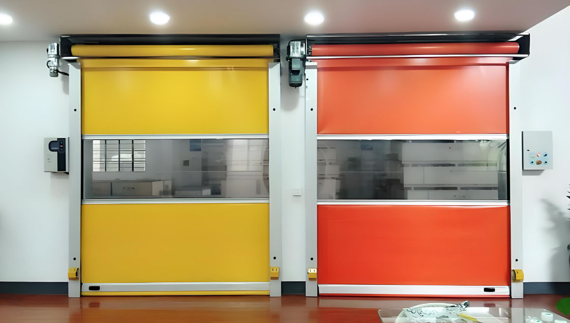 Silenziosa resistente ad alta velocità PVC Rollo Up Rapid Shutter Porta del garage Porta esterna in lega di alluminio personalizzata