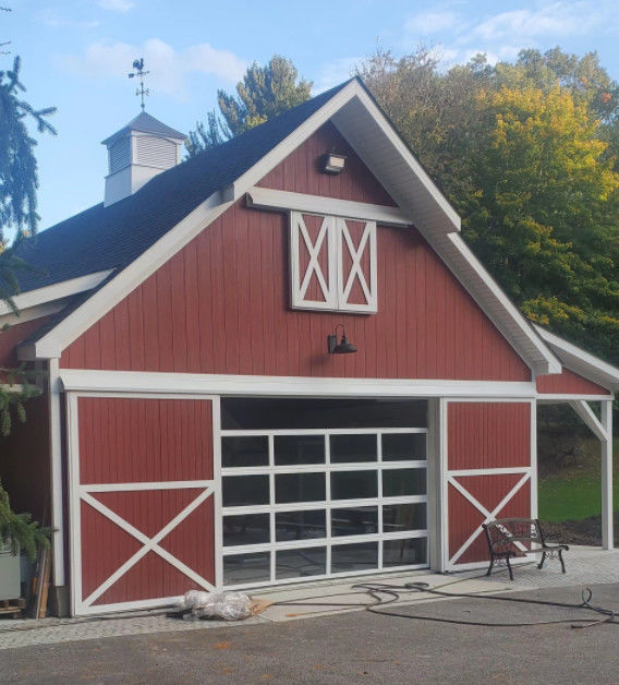 Doppia vetrata di alluminio vetro sezionale porta del garage automatico elettrico laminato esterno lega di alluminio vista completa