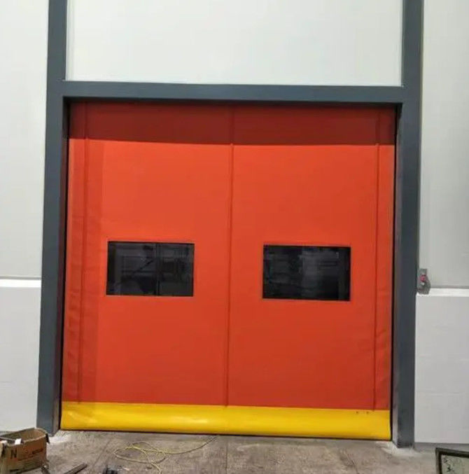 Porta a velocita' elevata, customizzata in PVC, con serratura veloce, in acciaio inossidabile e chiusura a cerniera di controllo intelligente.