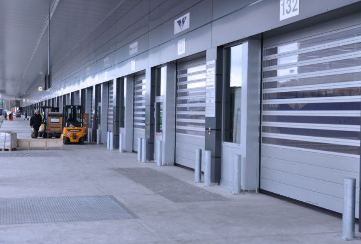 Potenza del motore della porta a spirale ad alta velocità di lega di alluminio 0.75KW Efficienza di sicurezza ≤2.0m3/ M2.s Velocità di chiusura 0.8m/s