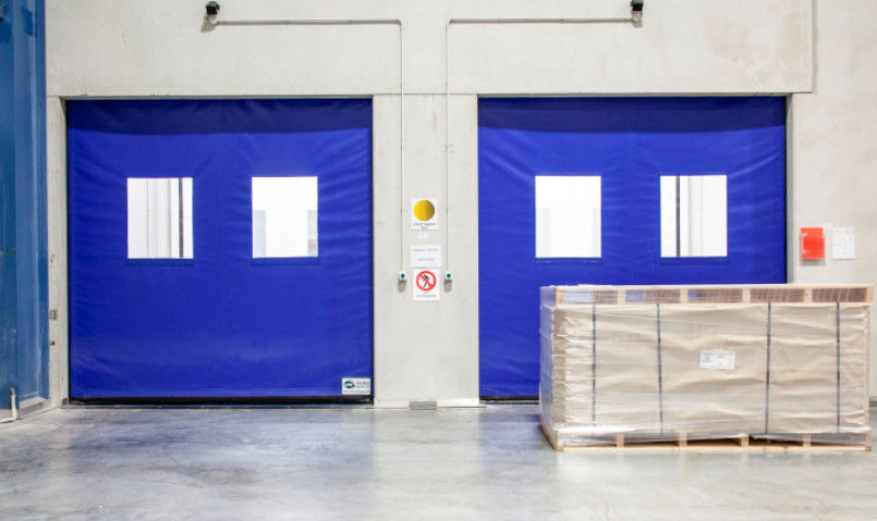Resistente alle intemperie Alta velocità PVC Roll Up Rapid Shutter Door 304 Materiale in acciaio inossidabile