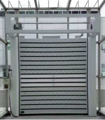 Efficienza Sicurezza Porta a spirale trasparente in alluminio combinato ad alta velocità con sensore fotoelettrico