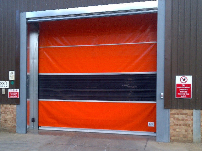 Funzionamento automatico Alta velocità PVC Rollo Up Rapid Shutter Door 304 acciaio inossidabile Misure di sicurezza integrate