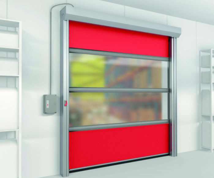 Immagazzino antipolvere industriale Porte a rotazione in PVC ad alta velocità Porte a rotazione ad alta velocità Portale a persiana