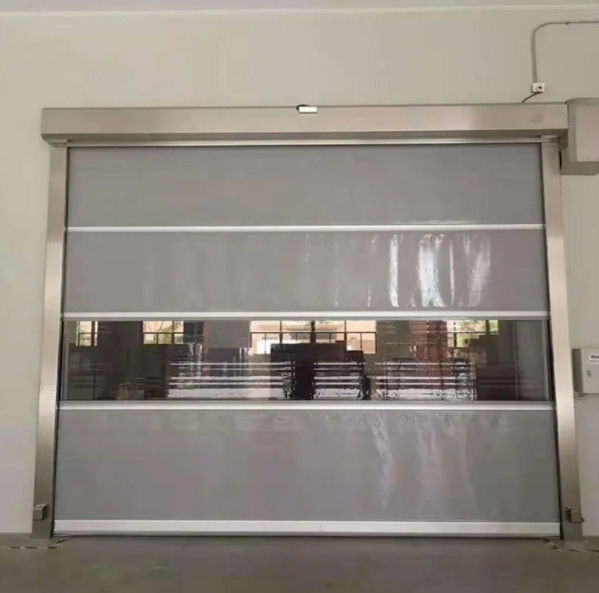 Porta a rullo rapida in PVC ad alta velocità personalizzata con cerniera di tenuta ermetica per celle frigorifere, funzionamento automatico in acciaio inossidabile 304
