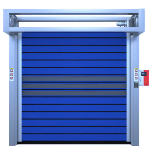 Porta a spirale ad alta velocità isolata in metallo alluminio per sicurezza ed efficienza Tenda a infrarossi a induzione Antivento Porta avvolgibile automatica a sollevamento rapido