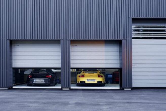 Porta a spirale ad alta velocità in lega di alluminio con motore da 0,75KW, avvolgibile, automatica, isolata termicamente