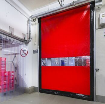 Cortina in PVC ad alta velocità Porta a chiusura rapida in PVC a chiusura rapida doppia fila spazzola Resistenza alle intemperie Offre sicurezza